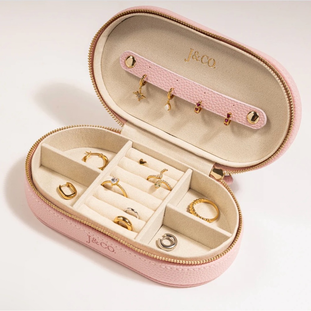 Leather Mini Oval Jewelry Box